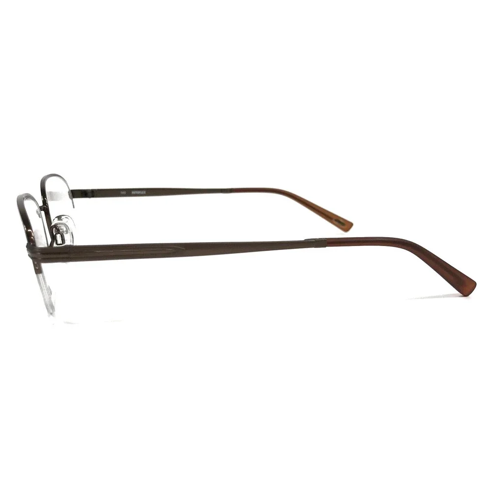 Autoflex Eyeglasses Frames SIR DUKE 210 Satin Brown Square Half Rim 51-19-140